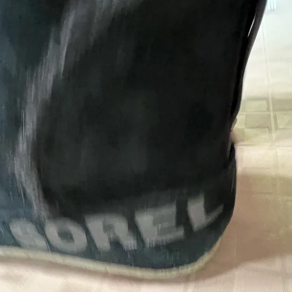 SOREL Womens Nakiska Black Snow Boots Size 12 Suede Shearling Sheepskin Bootie - Picture 7 of 7